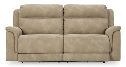 Ashley Next-Gen DuraPella Performance Fabric Dual Power Reclining Sofa Sand