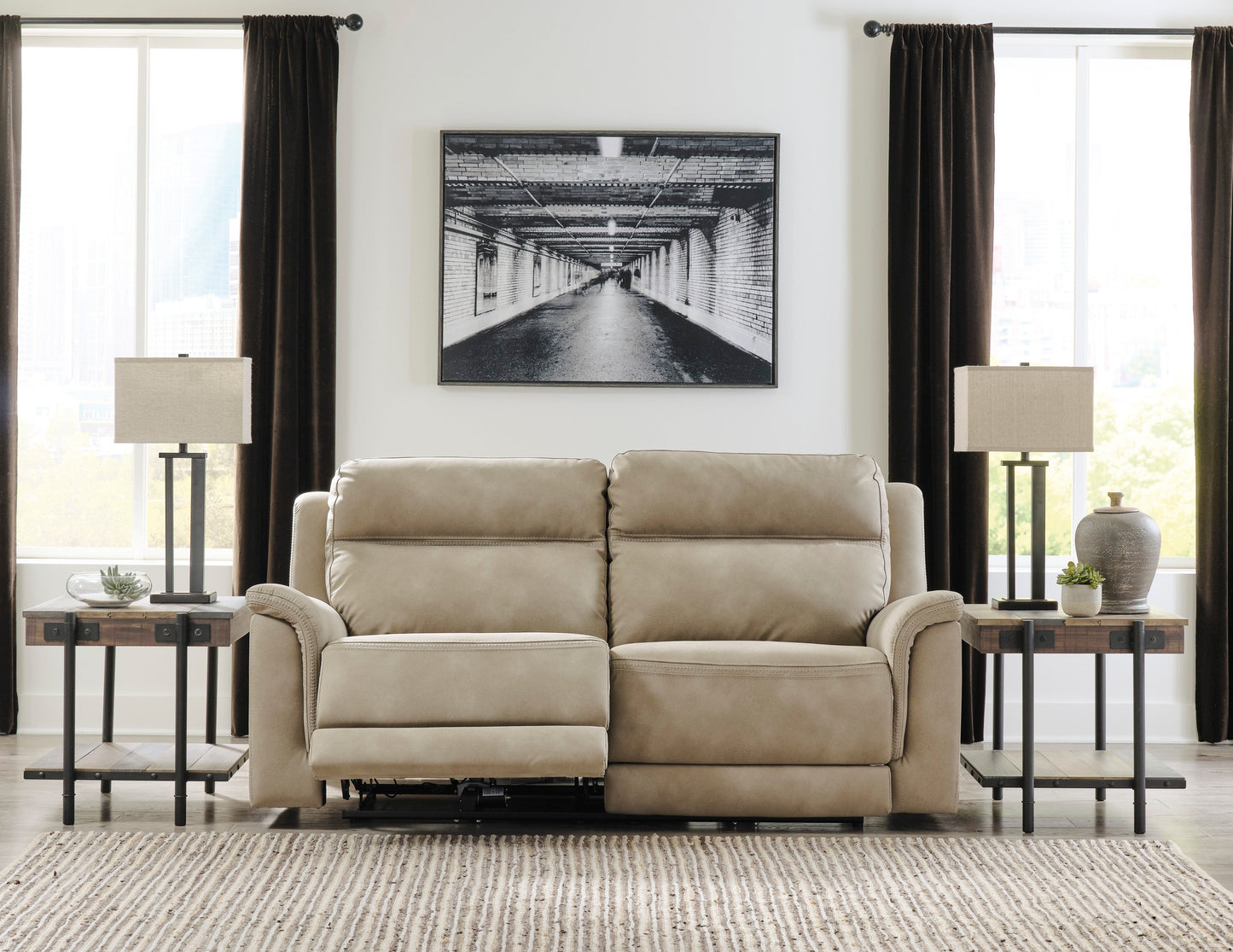 Ashley Next-Gen DuraPella Performance Fabric Dual Power Reclining Sofa