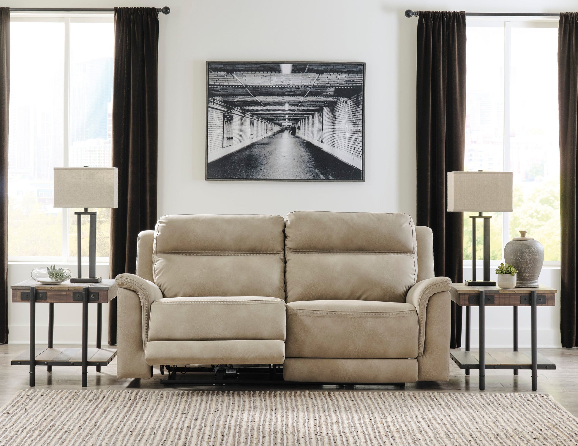 Ashley Next-Gen DuraPella Performance Fabric Dual Power Reclining Sofa