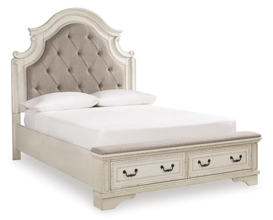 Realyn Queen Upholstered Panel Storage Bed