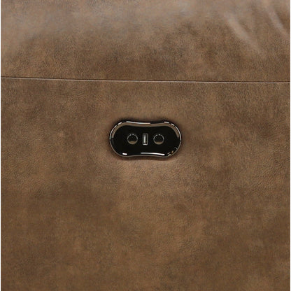 Brown loveseat power control switch panel with glossy black buttons