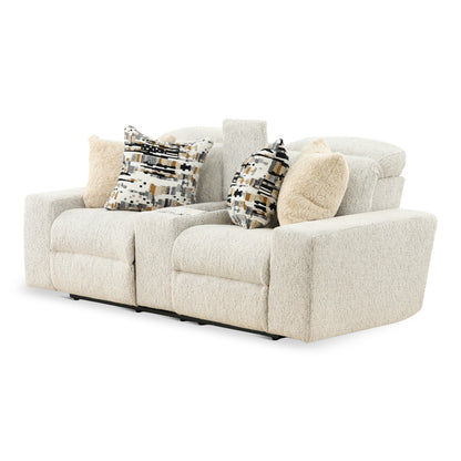 Indra Power Reclining Console Loveseat