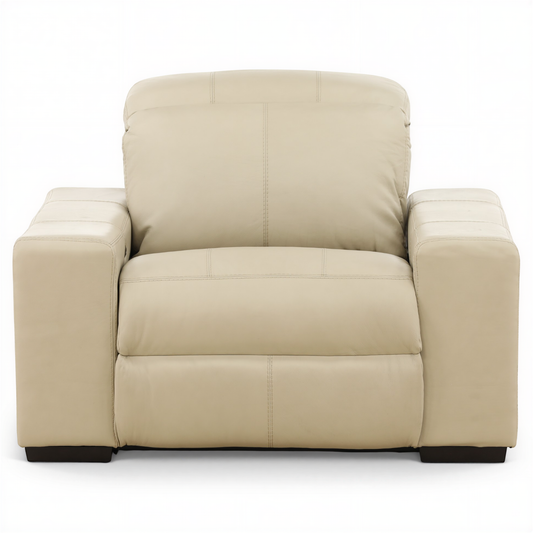 Evren Power Leather Recliner Smoke
