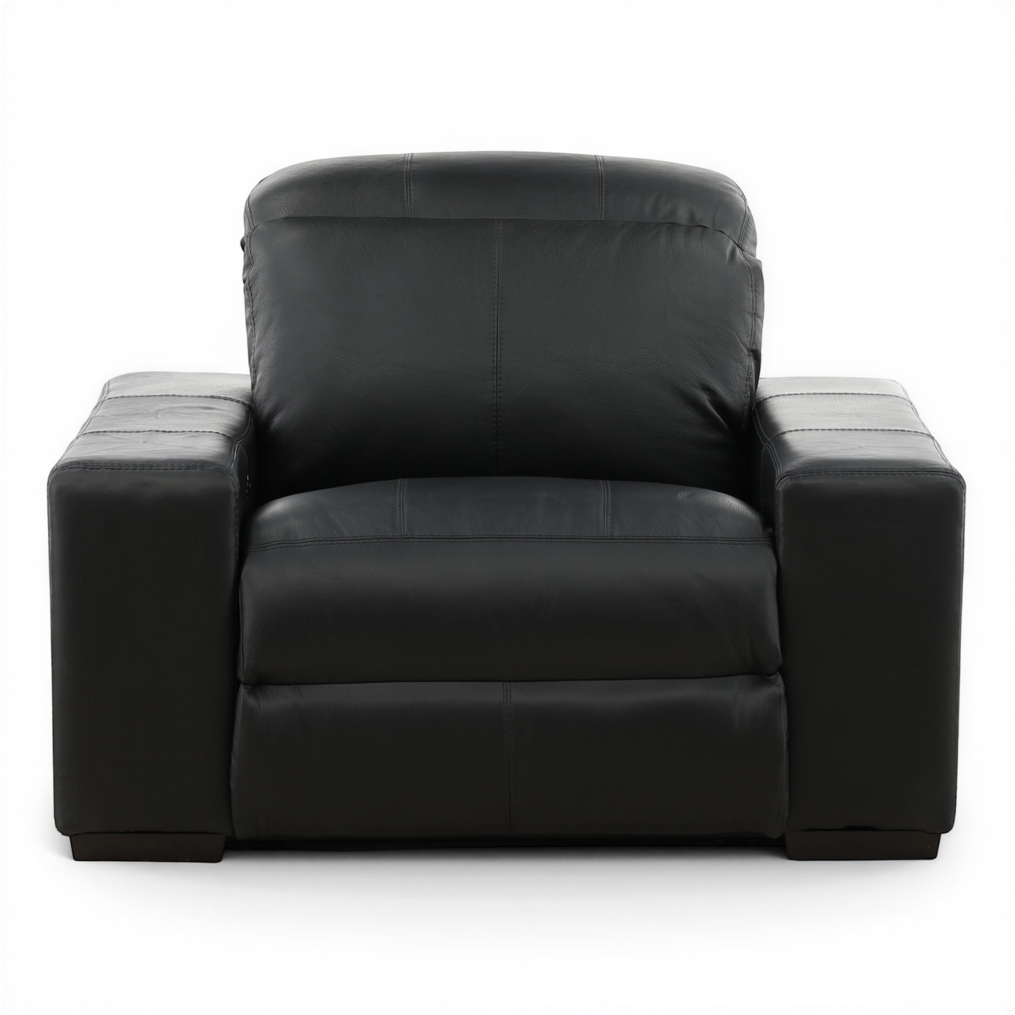Evren Power Leather Recliner Black