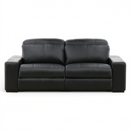 Evren Leather Power Reclining Sofa Black