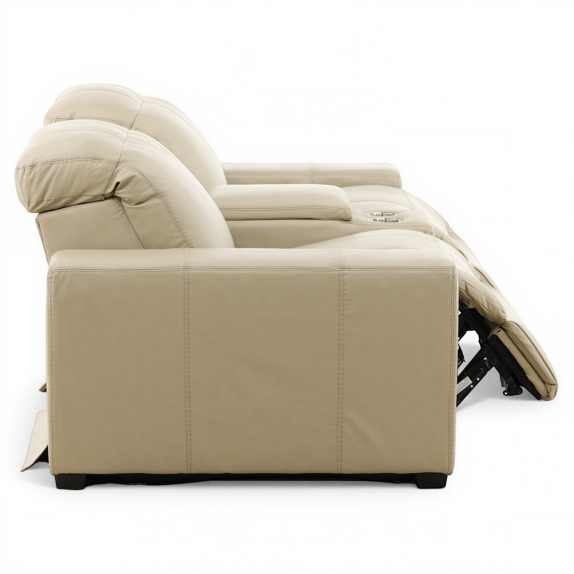 Evren Power Leather Console Loveseat