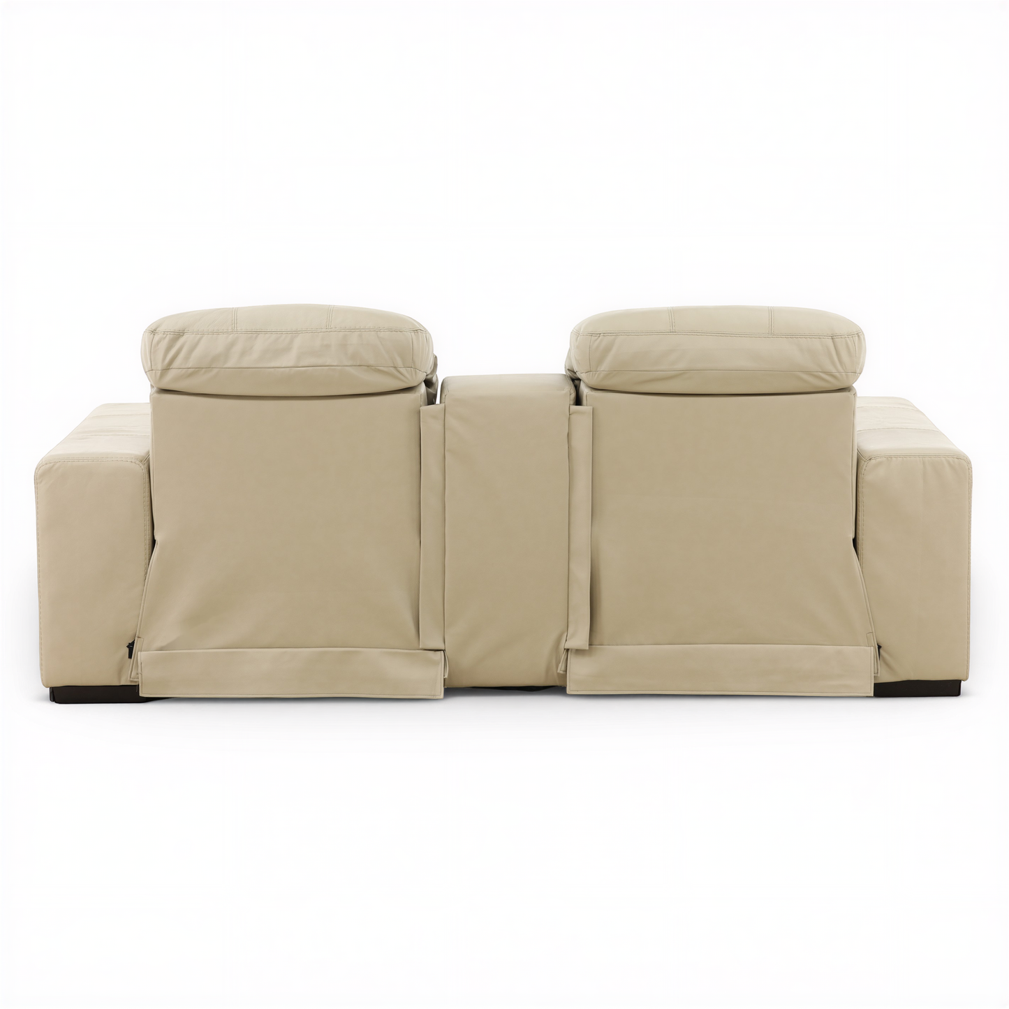 Evren Power Leather Console Loveseat