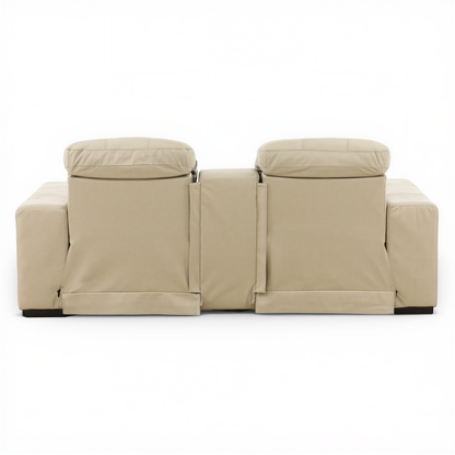 Evren Power Leather Console Loveseat