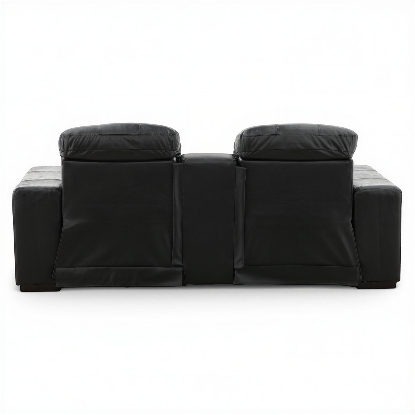Evren Power Leather Console Loveseat