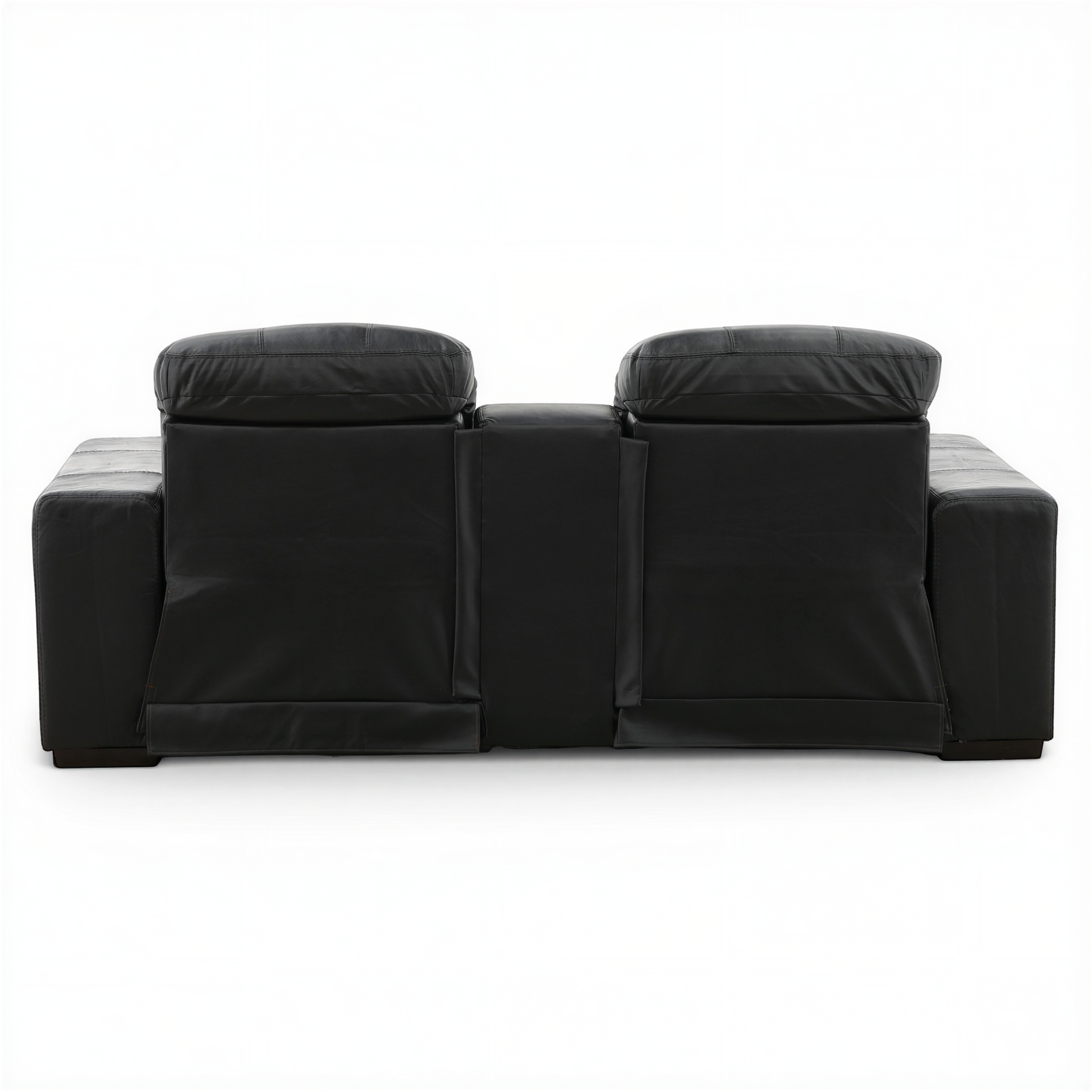Evren Power Leather Console Loveseat