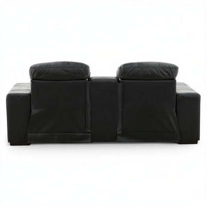 Evren Power Leather Console Loveseat