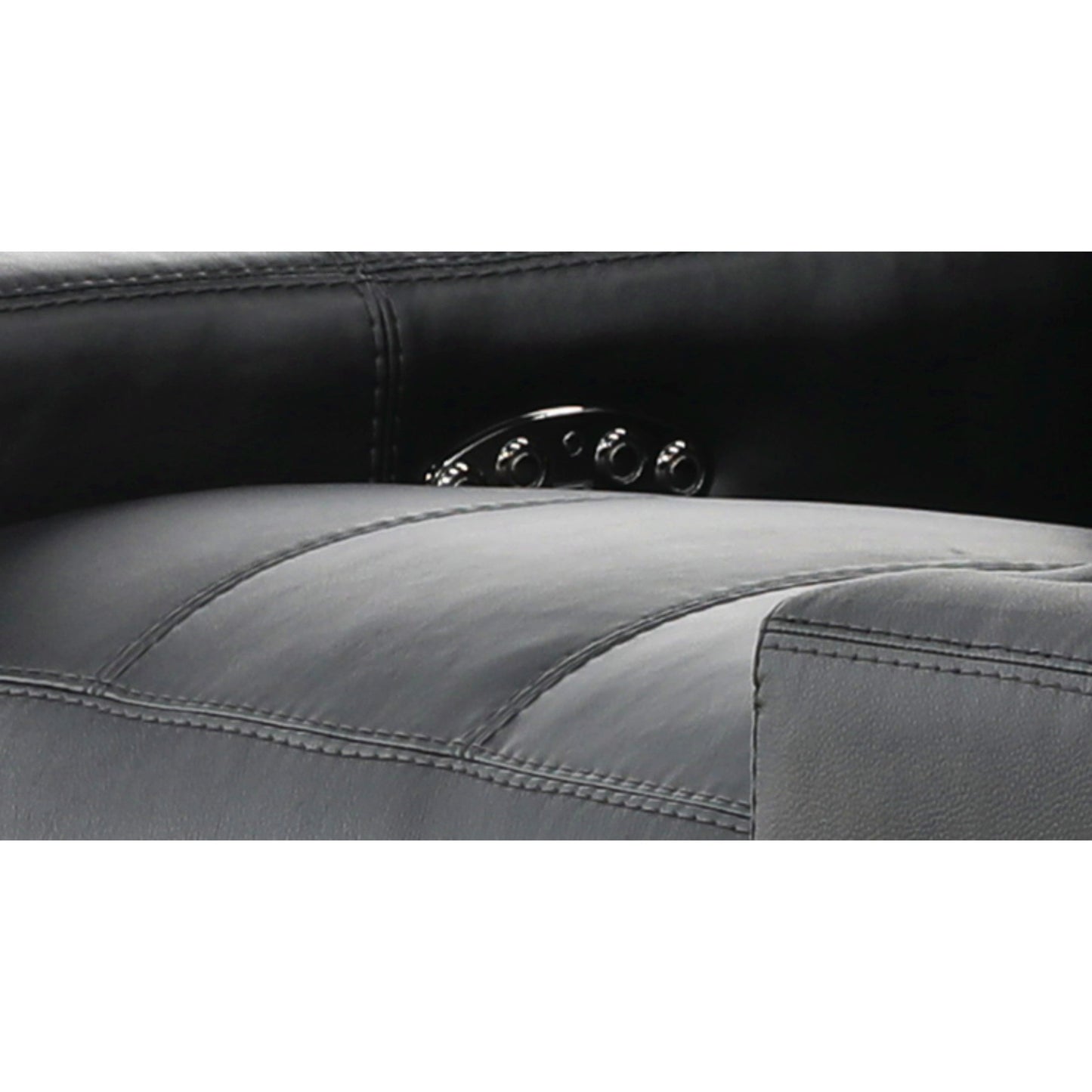 Evren Power Leather Console Loveseat