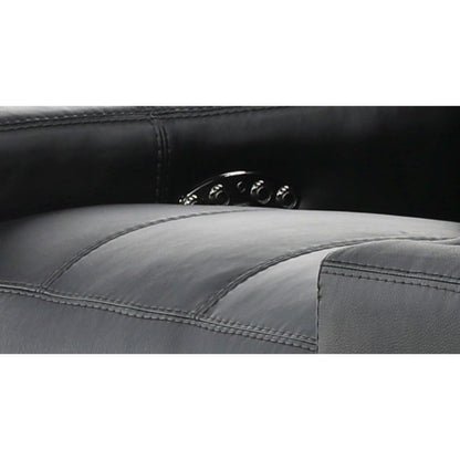 Evren Power Leather Console Loveseat
