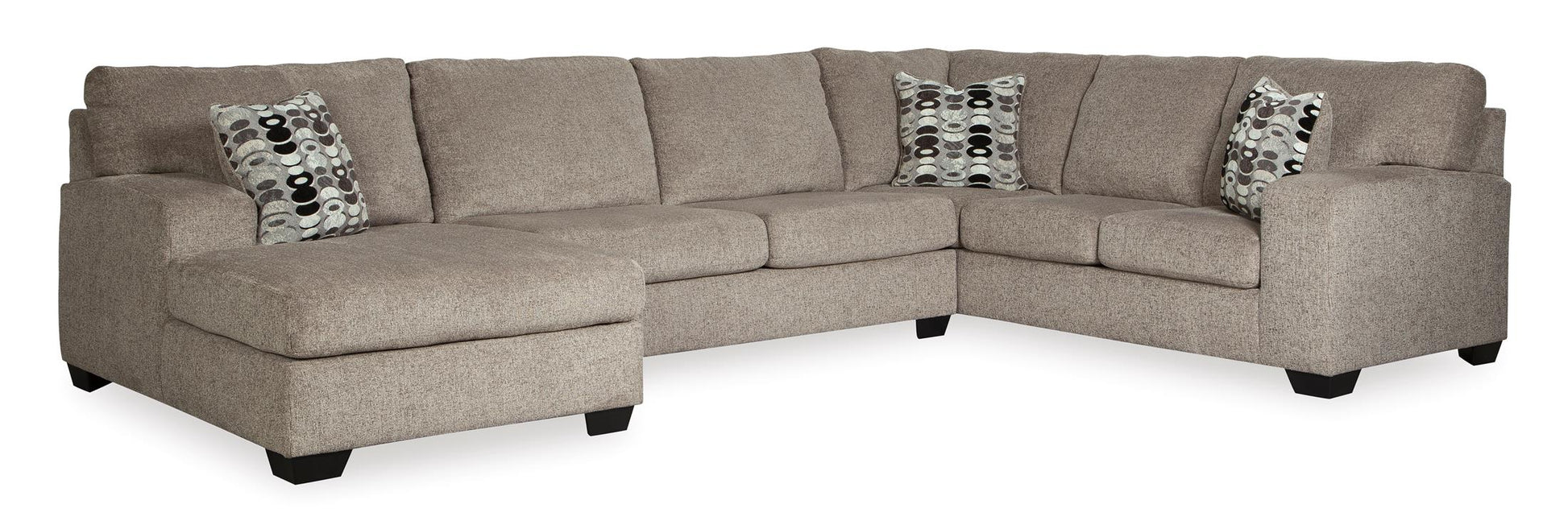 Ballinasloe 3-Piece Platinum Sectional with Chaise