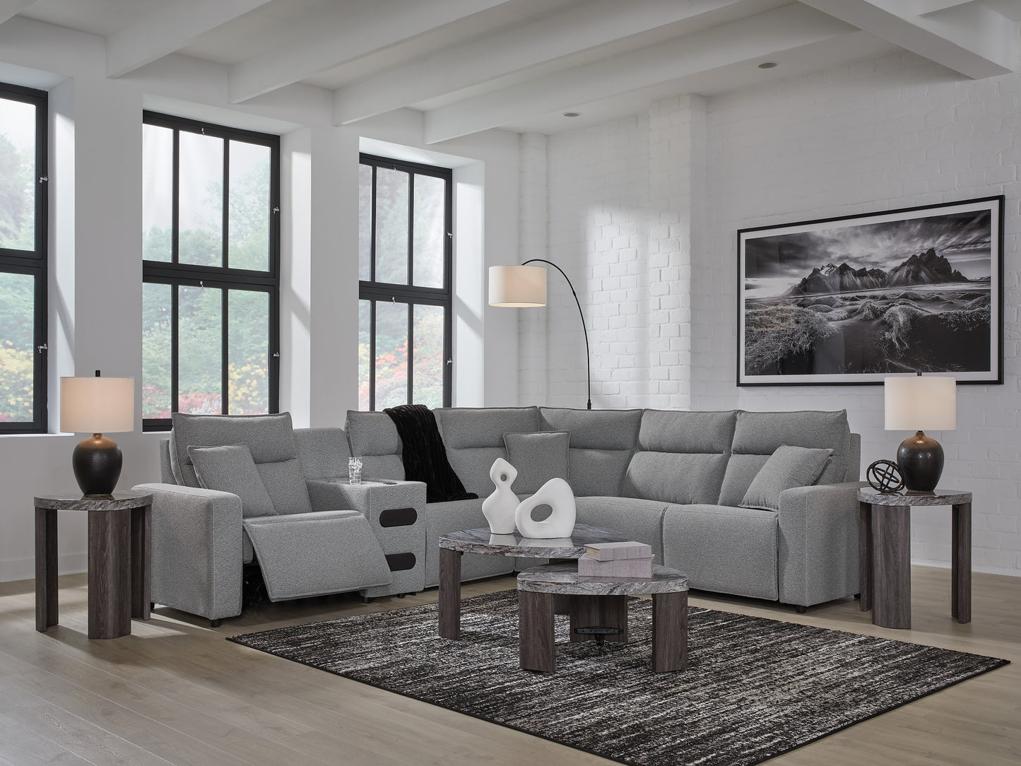 ModMax II 5-Piece Power Reclining Sectional with Audio Consoles