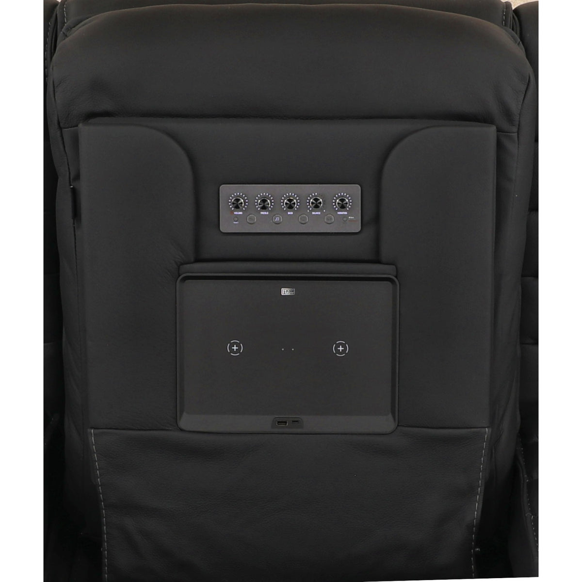 Sofa power control panel with switch controls and built-in display