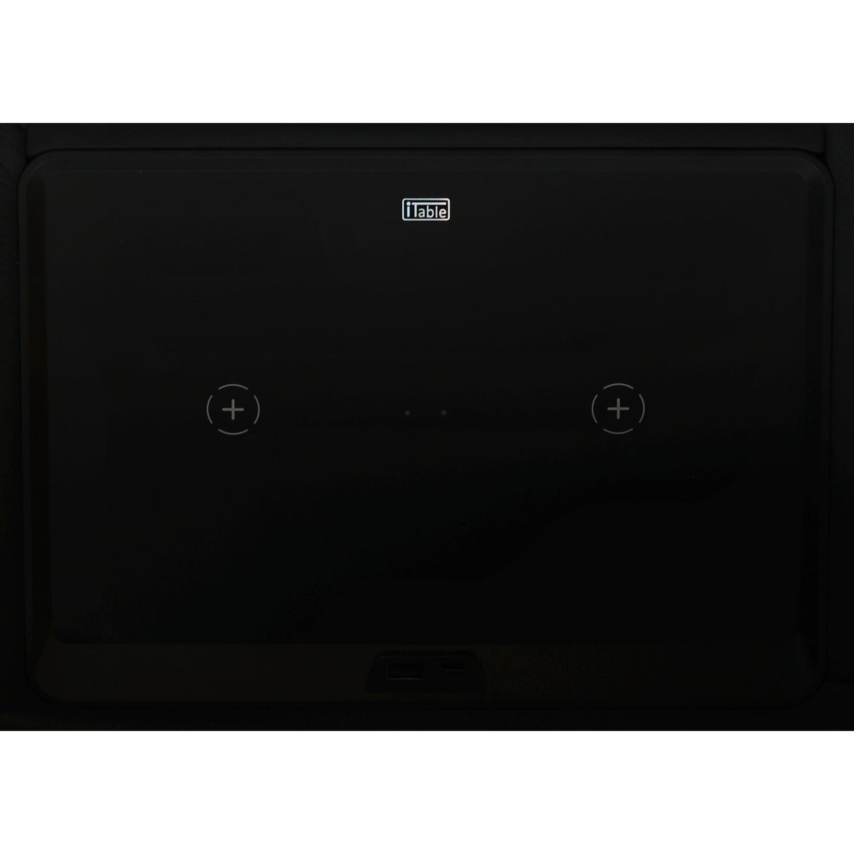 Sofa back control panel with plus and minus buttons