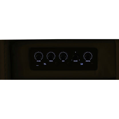 Power reclining console control panel with volume and tone knobs