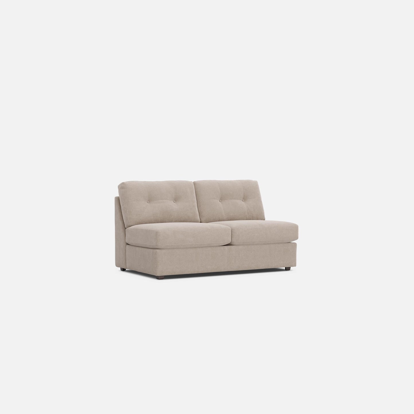 Modular One Armless Full Memory Foam Sleeper Sofa