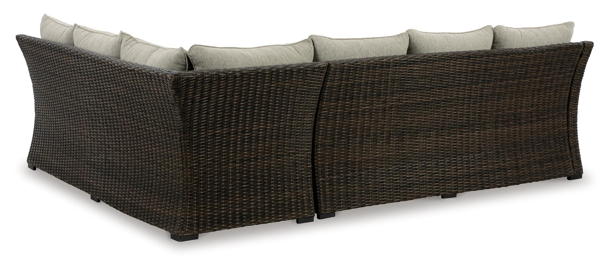 Brook Ranch Outdoor Sofa Sectional and Bench with Cushion