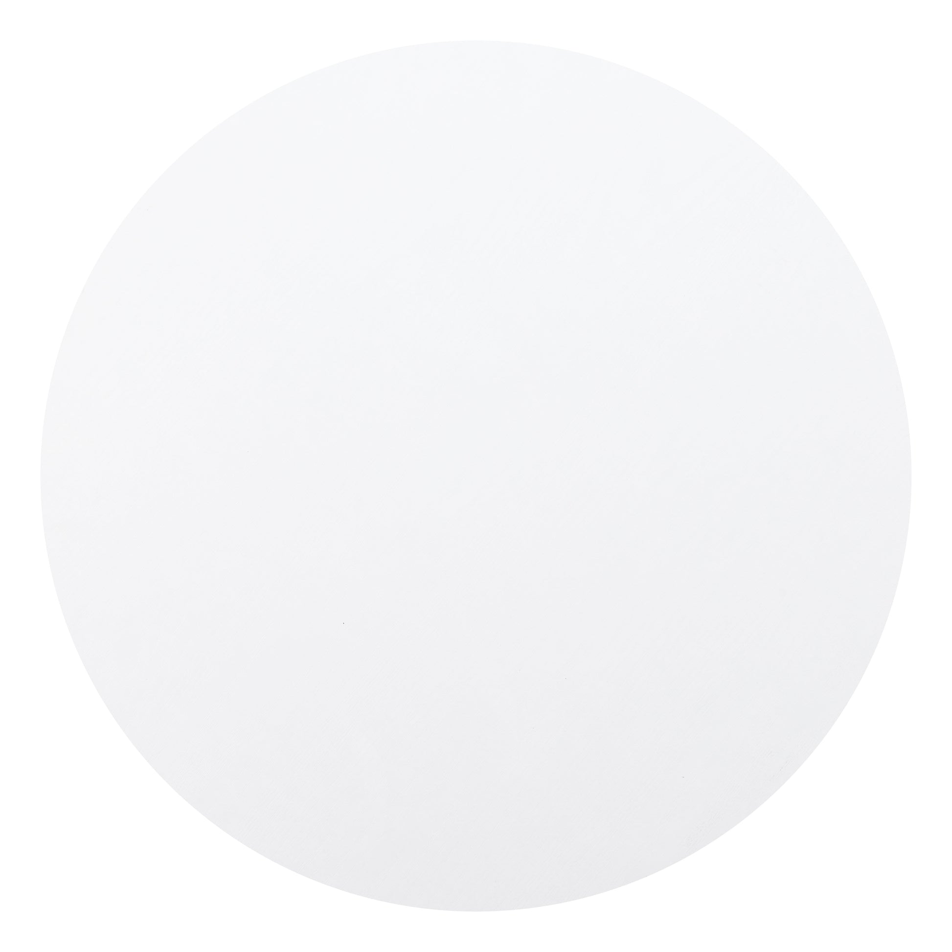 White circular tabletop surface