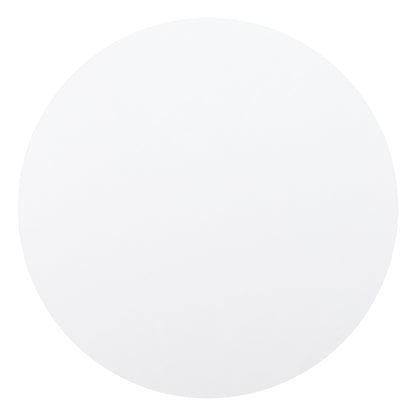 White circular tabletop surface