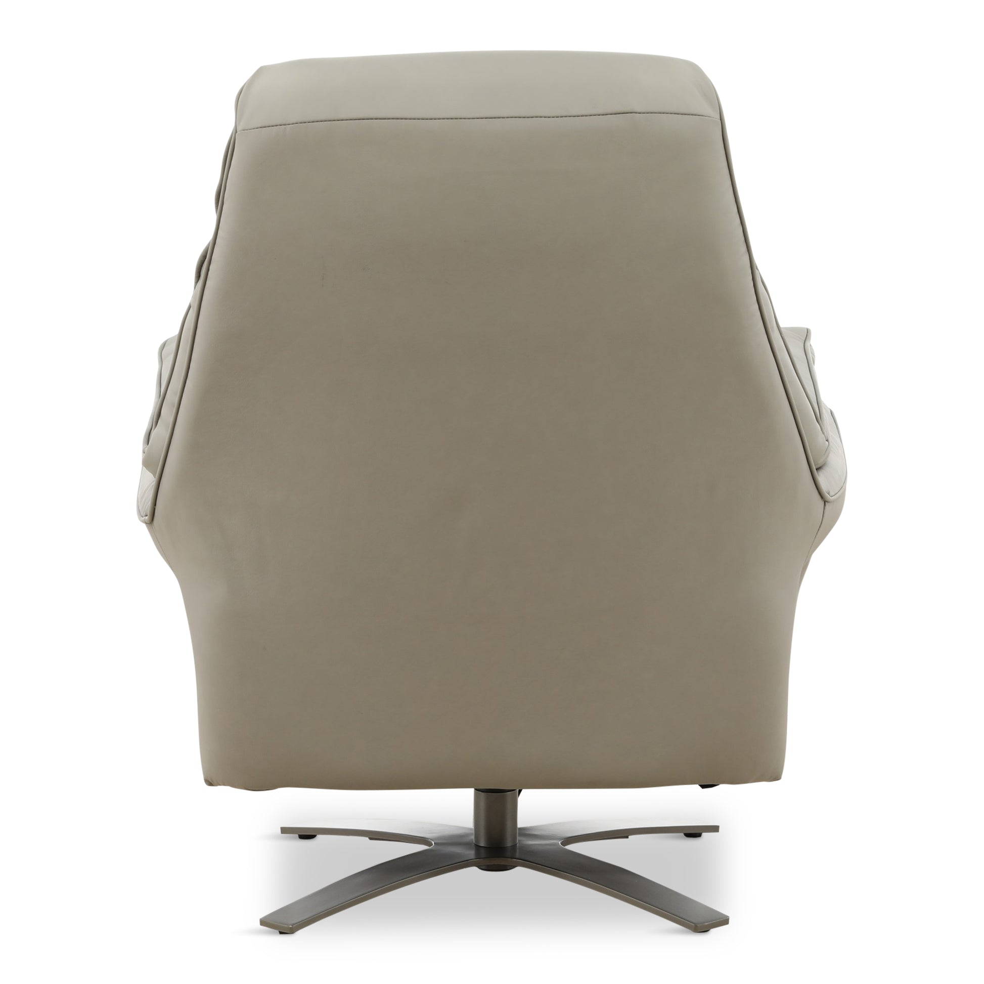 Cayman Leather Power Swivel Chair with Ottoman