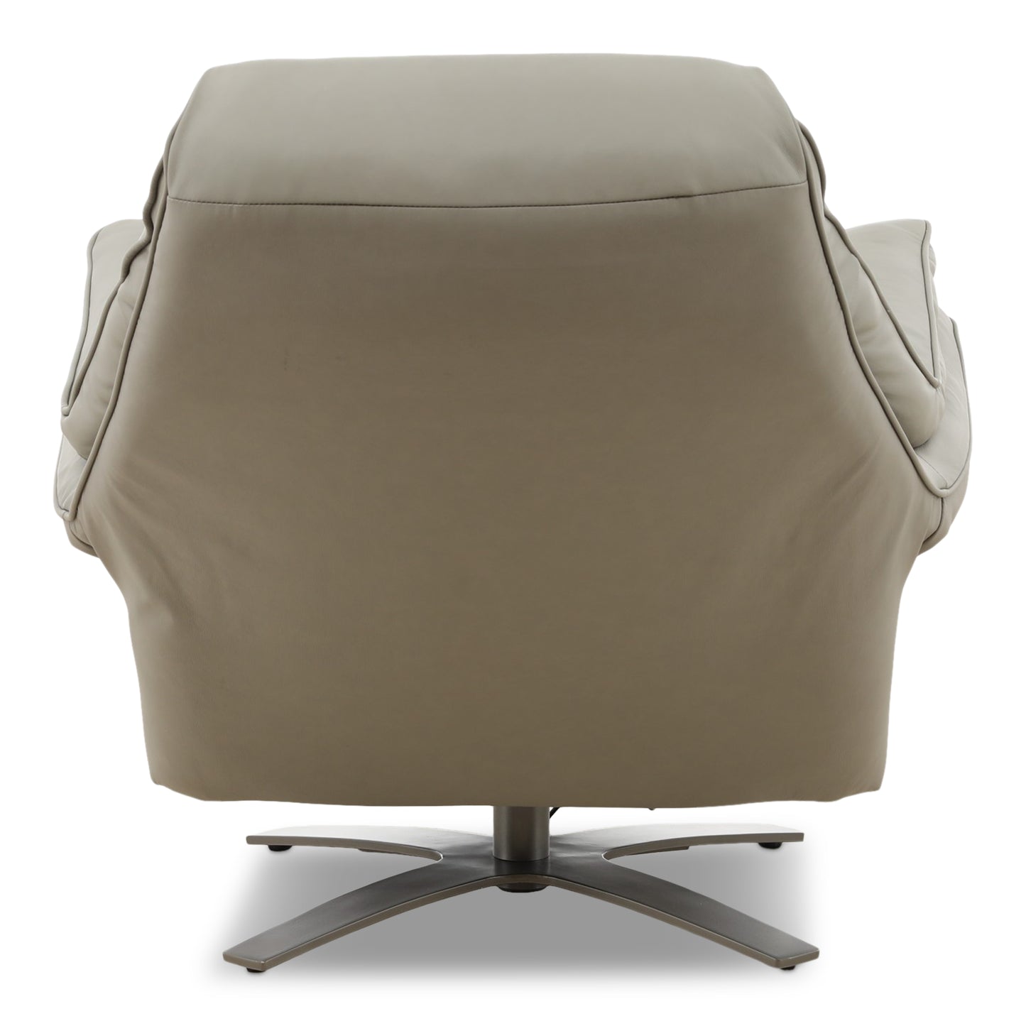 Cayman Leather Power Swivel Chair with Ottoman