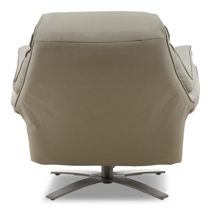 Cayman Leather Power Swivel Chair with Ottoman