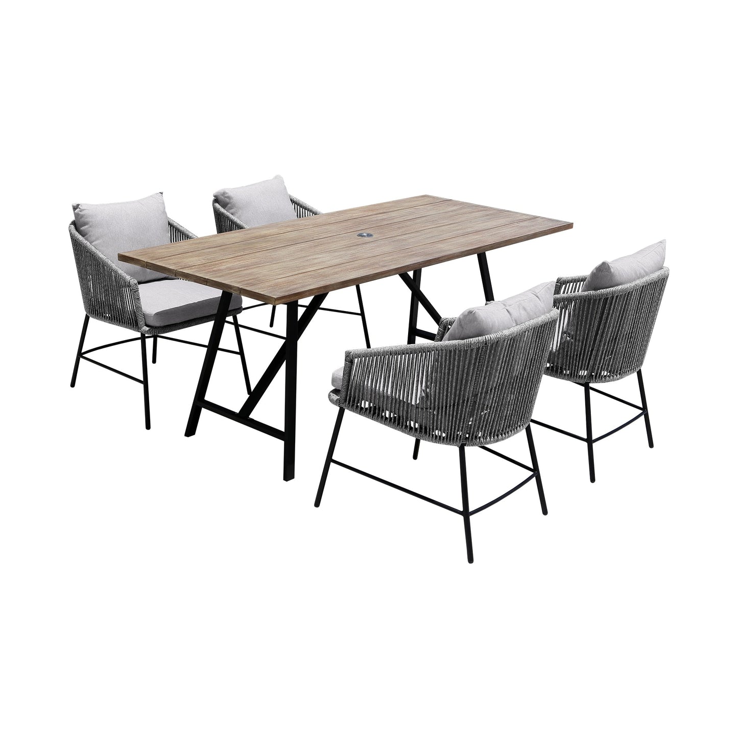 Koala and Calica 5 Piece Dining Set Light Eucalyptus