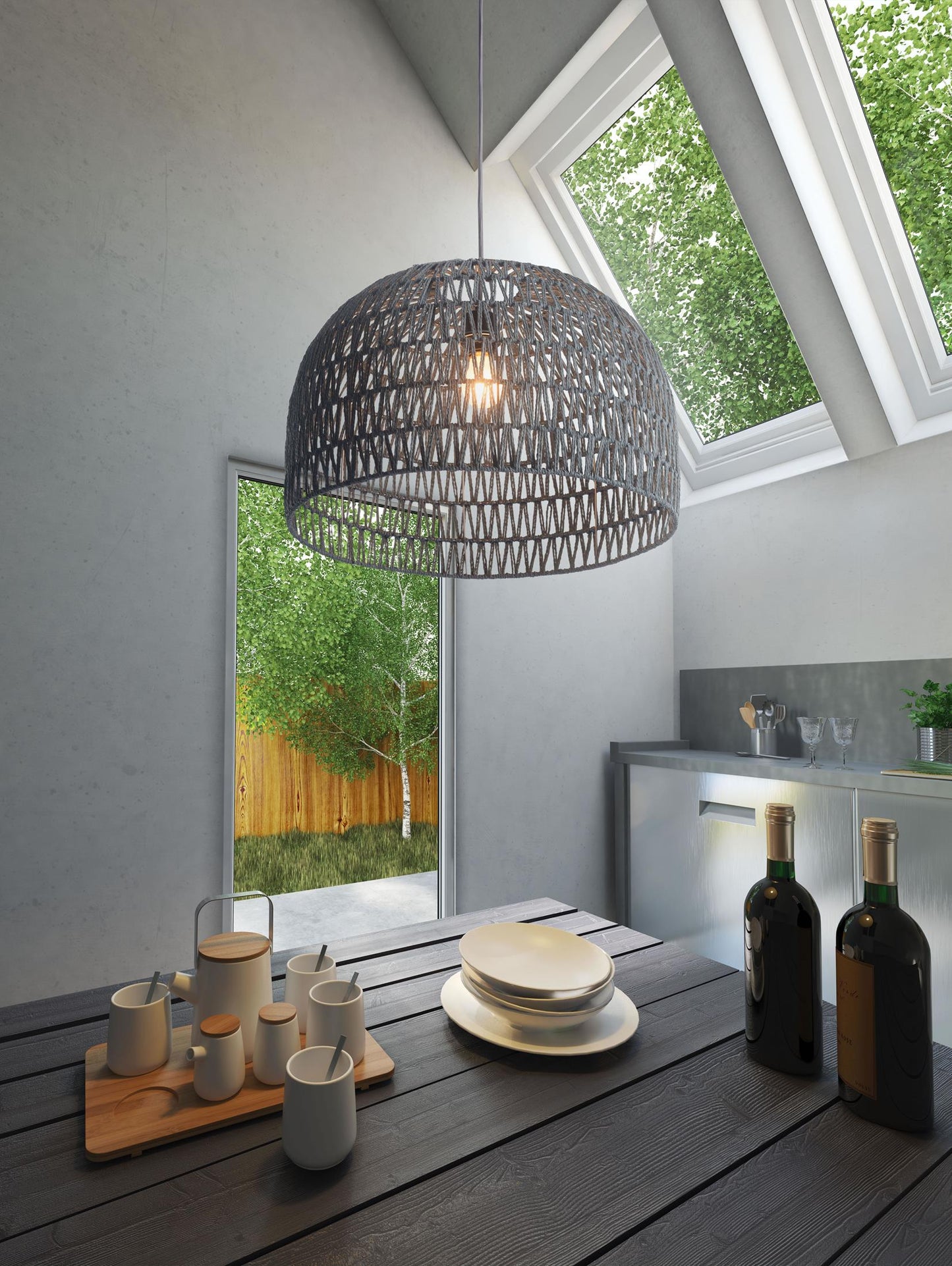 Paradise Ceiling Lamp Gray