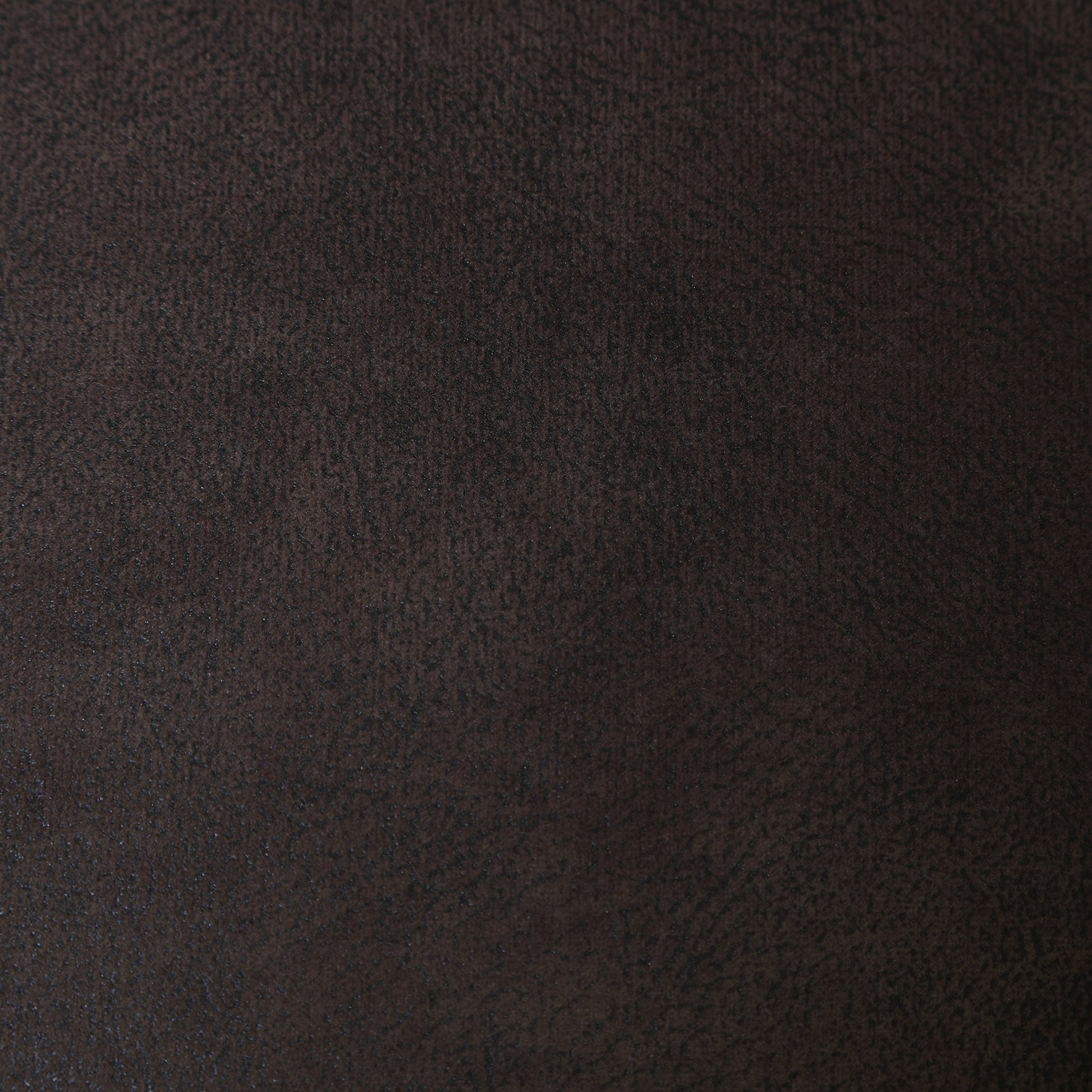 Dark brown faux leather upholstery texture close-up