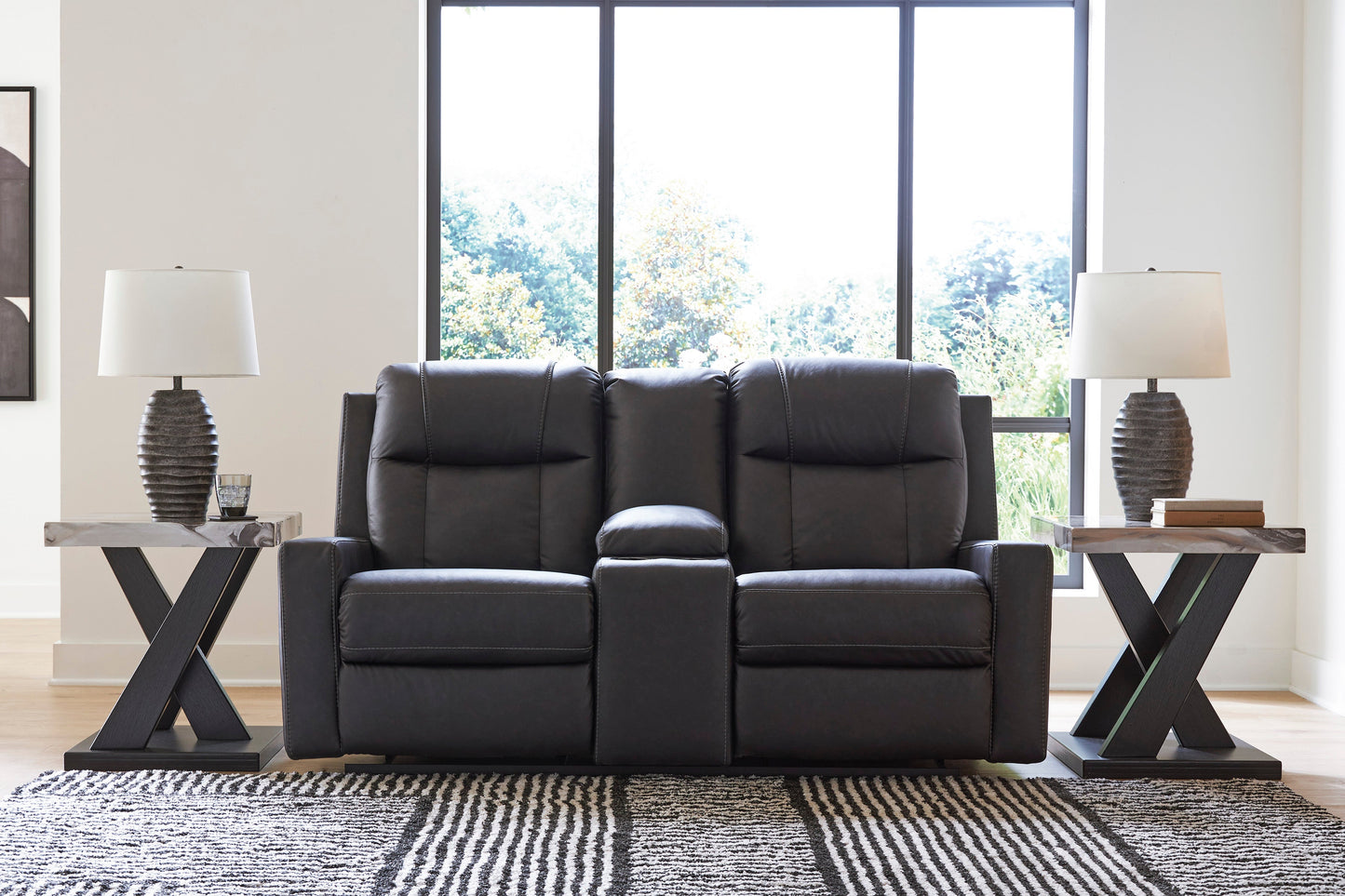 Mackmenville Double Reclining Console Loveseat