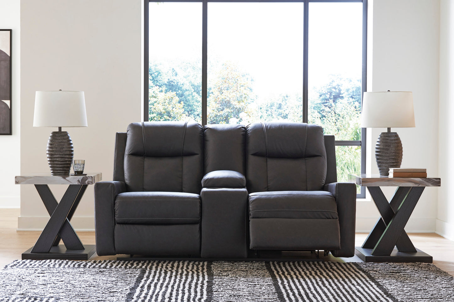 Mackmenville Double Reclining Console Loveseat