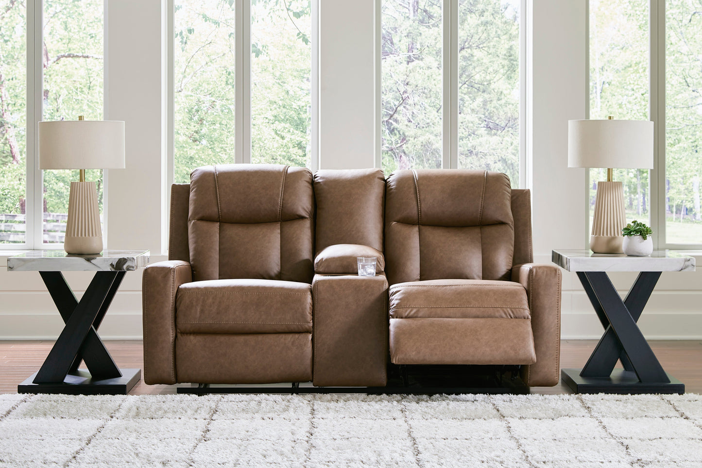 Mackmenville Double Reclining Console Loveseat