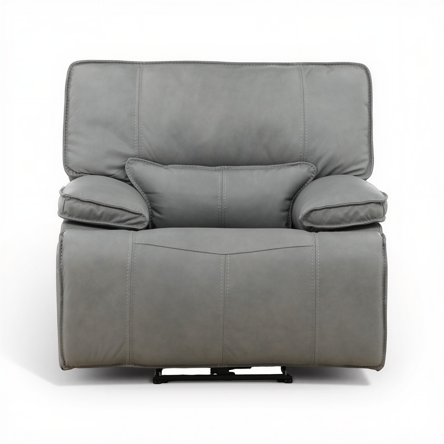 Bozeman II Leather Power Recliner with Adjustable Headrest Storm