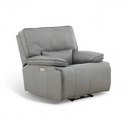 Bozeman II Leather Power Recliner with Adjustable Headrest