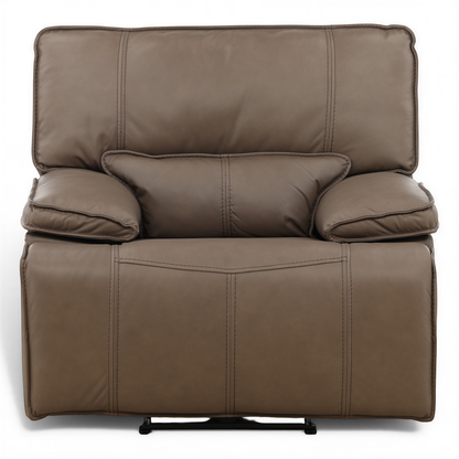 Bozeman II Leather Power Recliner with Adjustable Headrest Sable