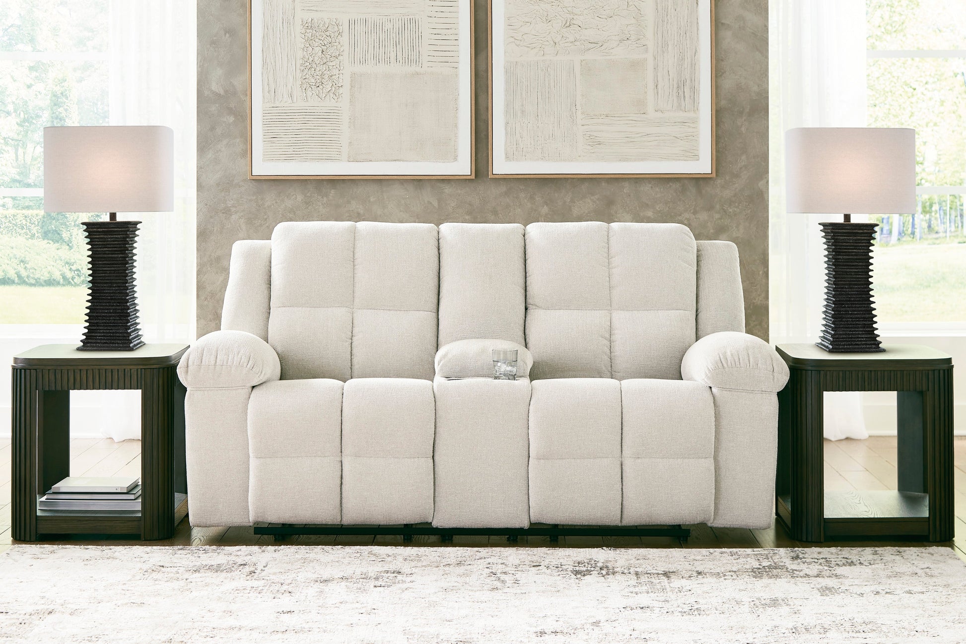 Orlen Double Reclining Console Loveseat