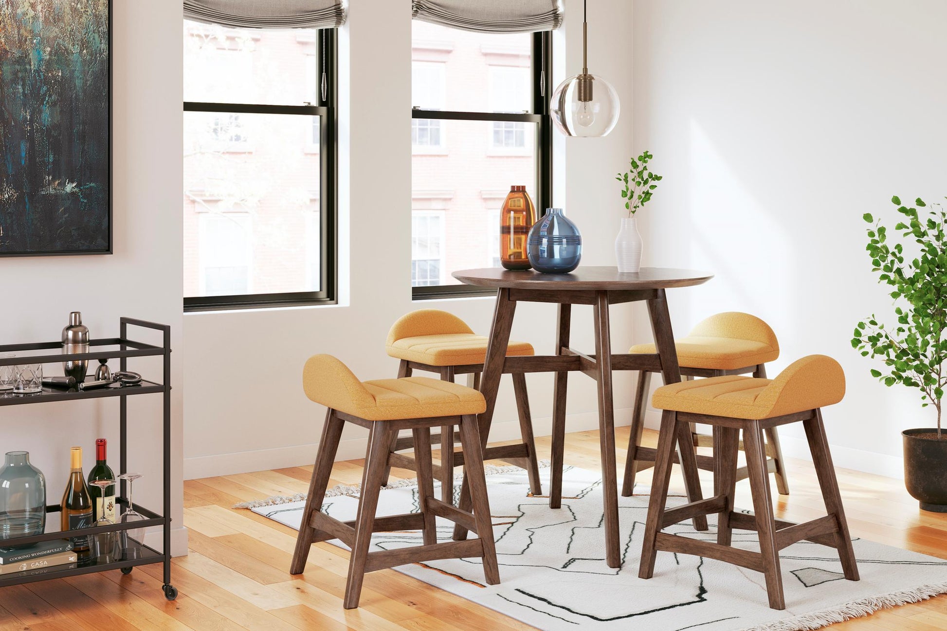 Lyncott Counter Height Bar Stool (Set of 2)