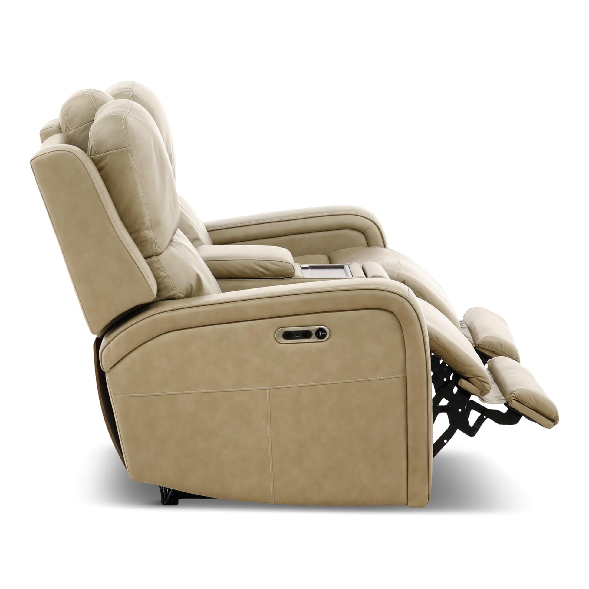 Winslow Leather Power Reclining Console Loveseat