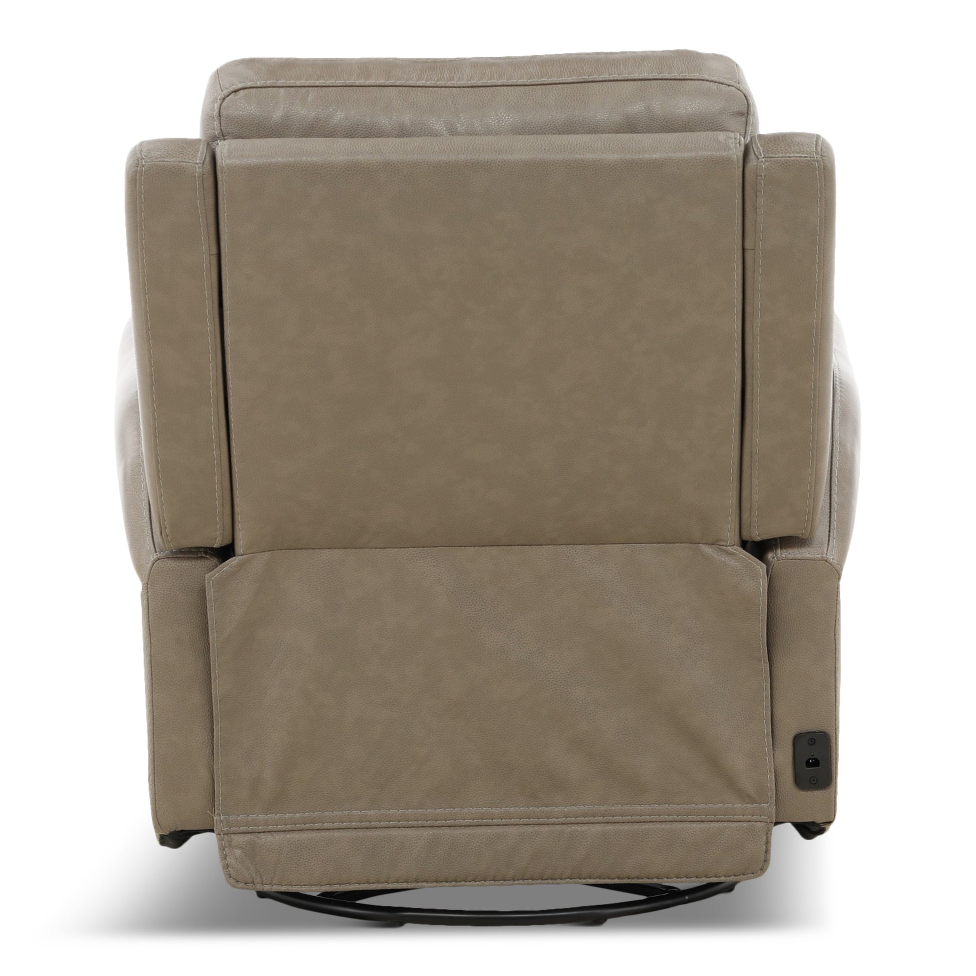 Manning Leather Power Swivel Glider with Zero Gravity