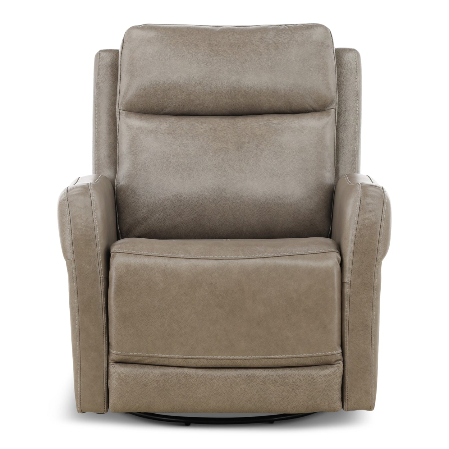 Manning Leather Power Swivel Glider with Zero Gravity