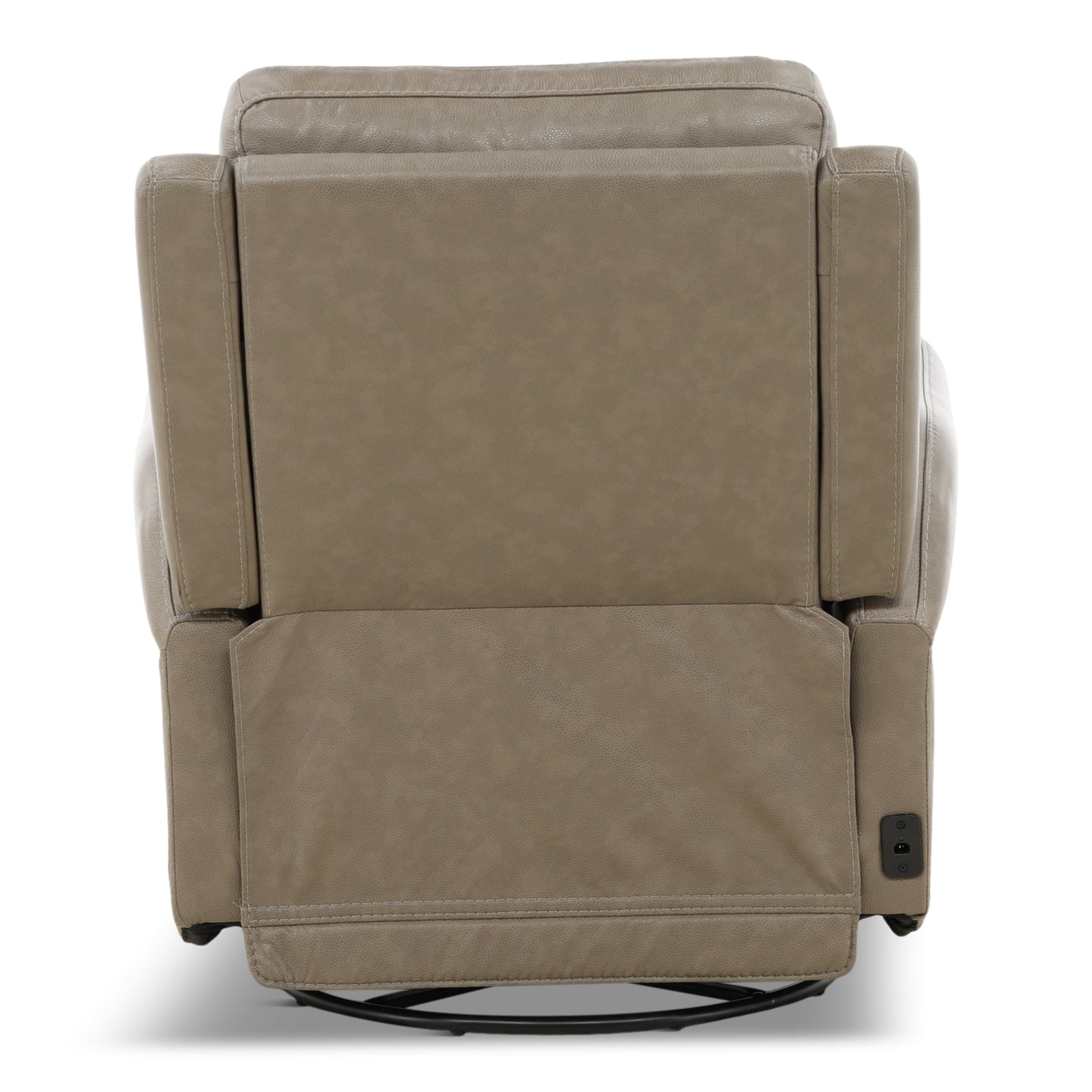 Manning Leather Power Swivel Glider with Zero Gravity