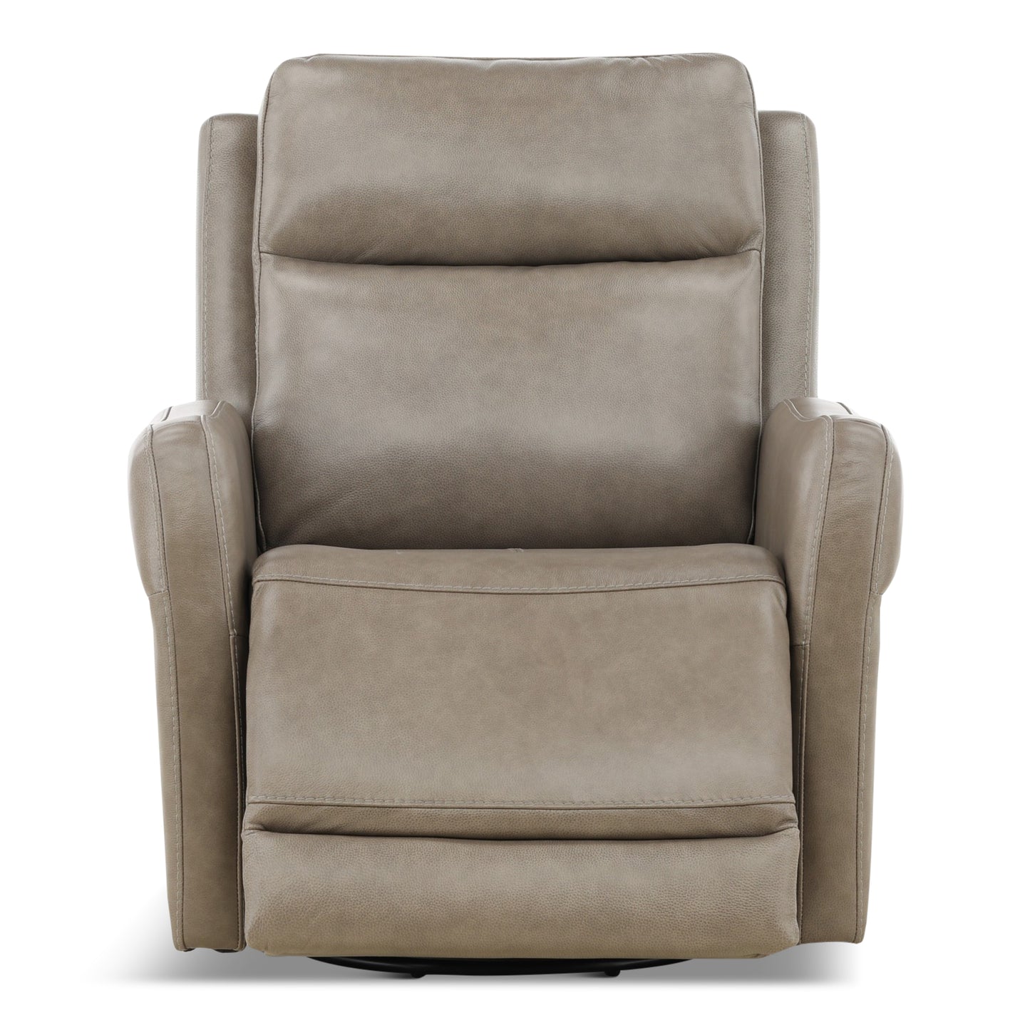 Manning Leather Power Swivel Glider with Zero Gravity