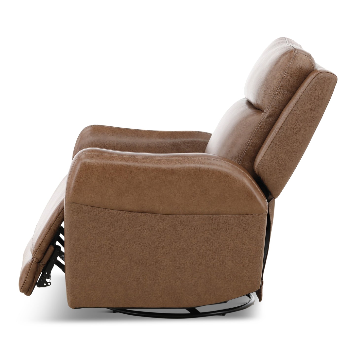 Manning Leather Power Swivel Glider with Zero Gravity