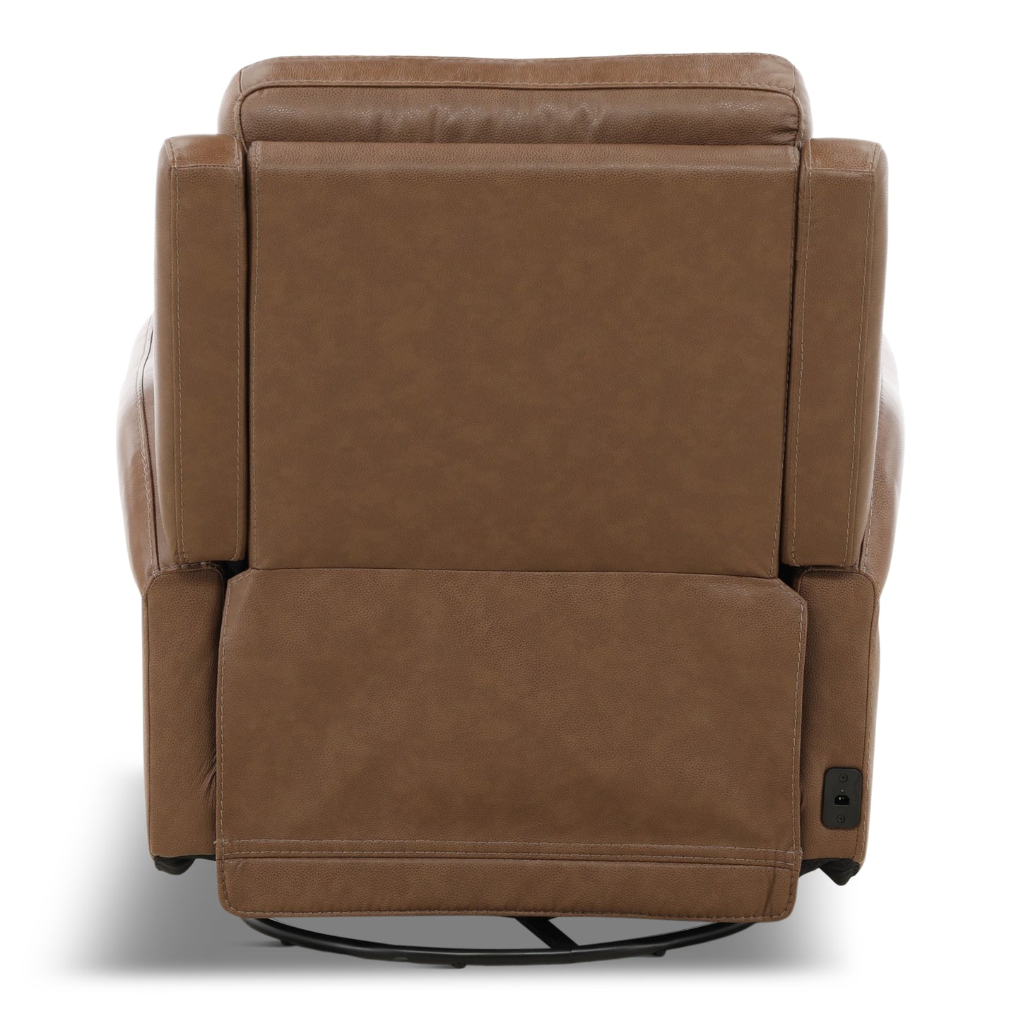 Manning Leather Power Swivel Glider with Zero Gravity