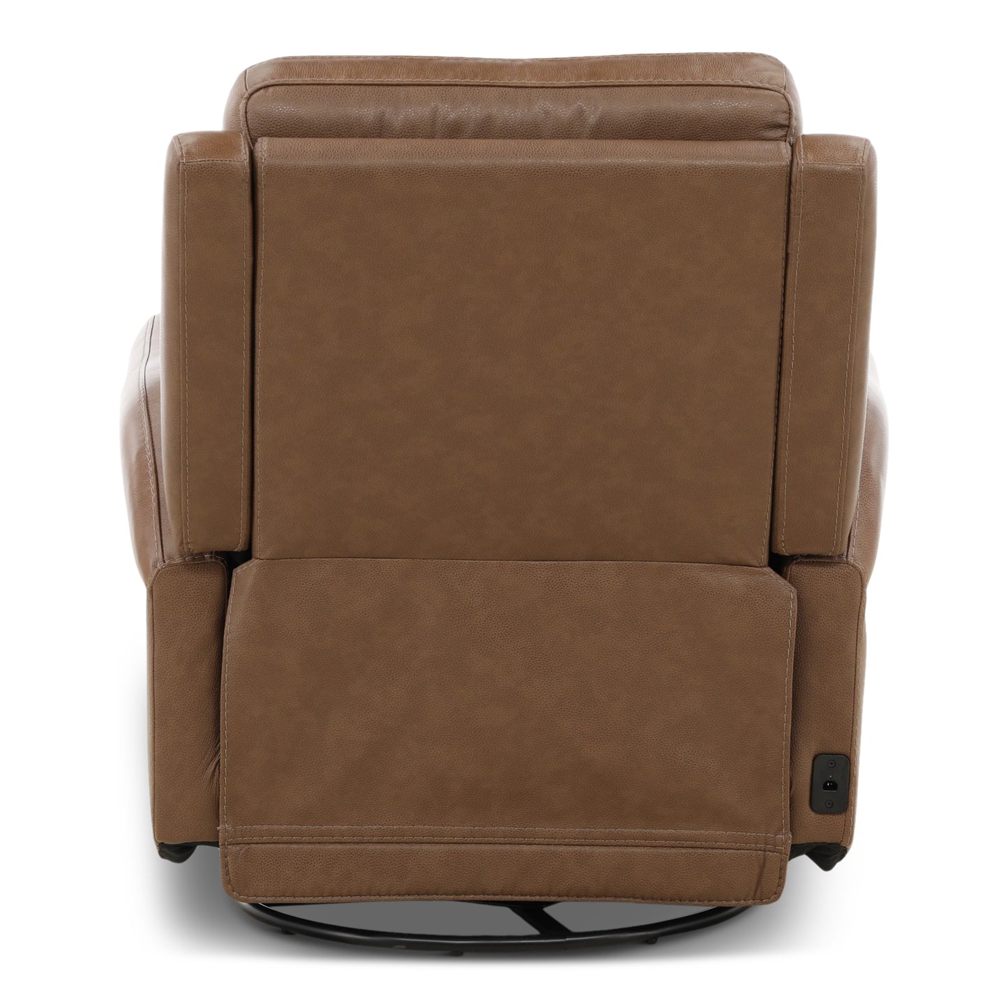 Manning Leather Power Swivel Glider with Zero Gravity