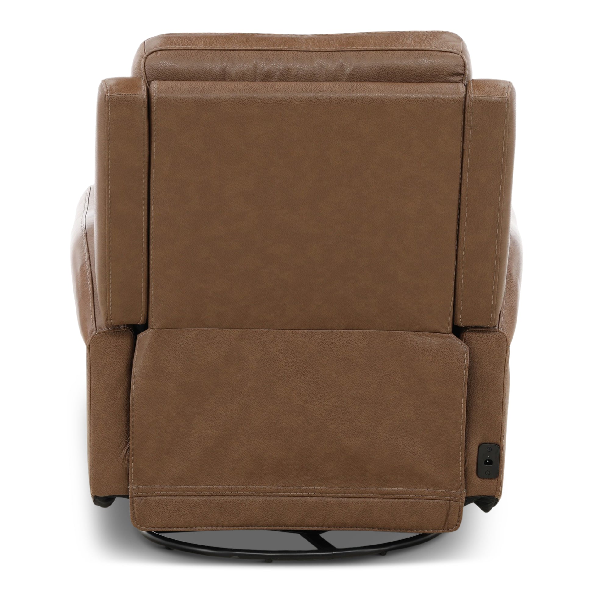 Manning Leather Power Swivel Glider with Zero Gravity