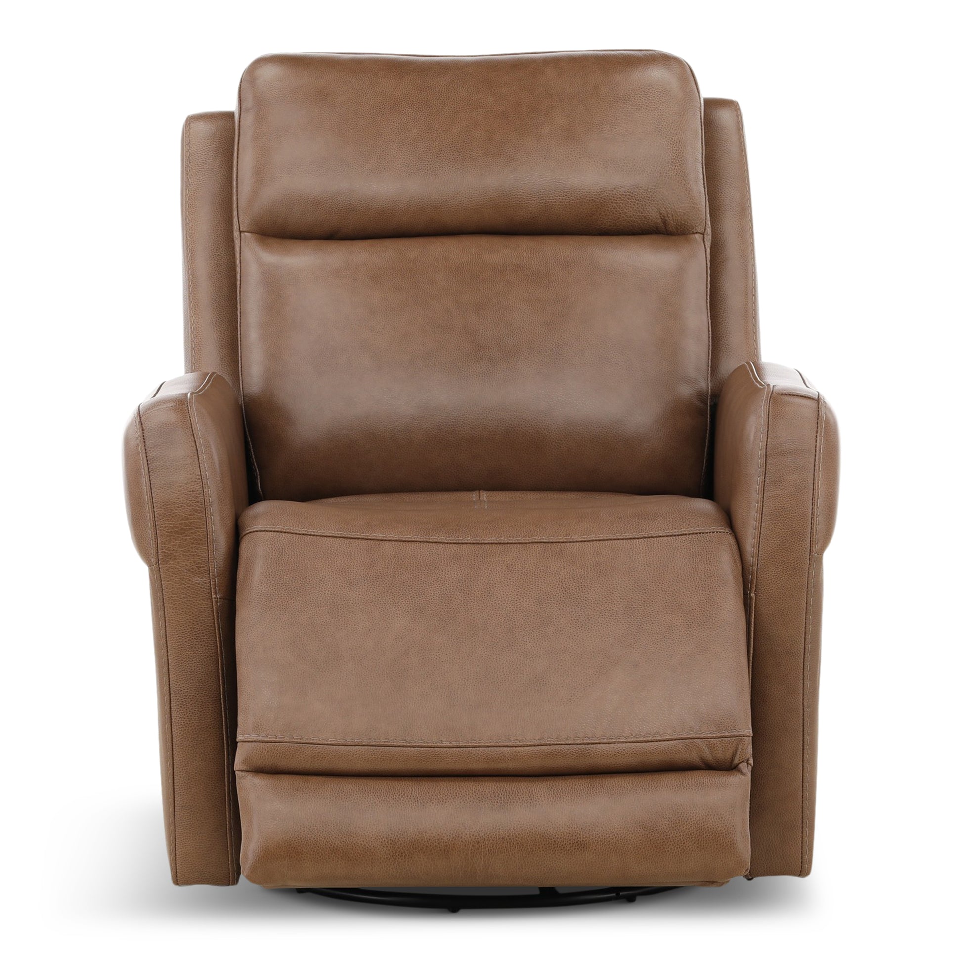 Manning Leather Power Swivel Glider with Zero Gravity